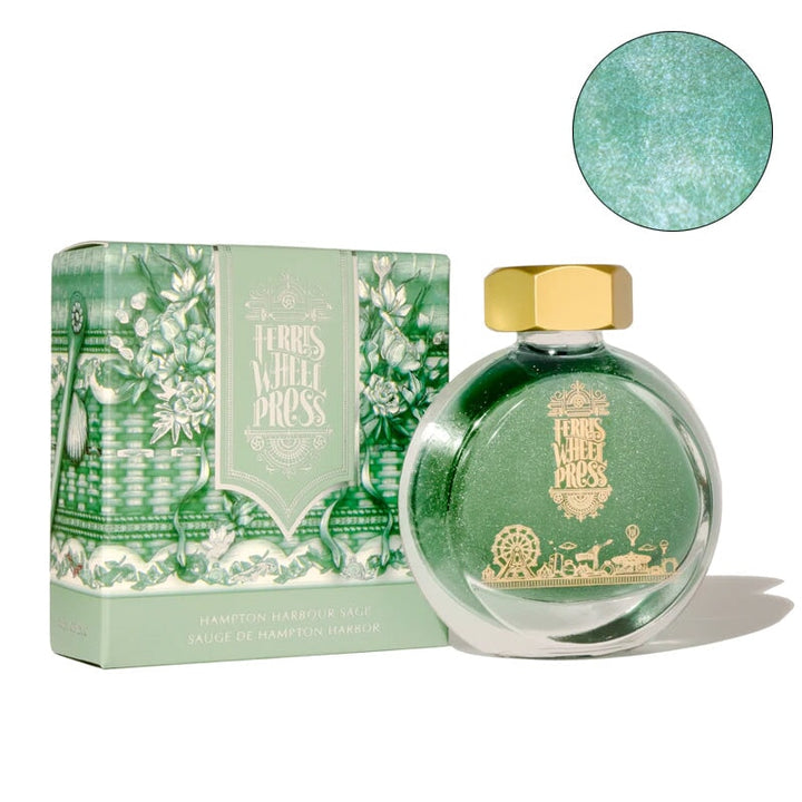 Ferris Wheel Press Hampton Harbour Sage (Shimmer) - 38ml Bottled Ink