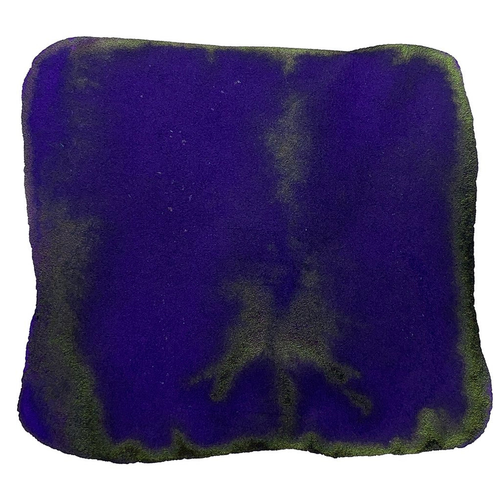 Imperial Purple - 50ml: A plush, deep blue-purple microfiber cloth, resembling a small cleaning pad, highlighting Bungubox's dedication to writing pleasures.