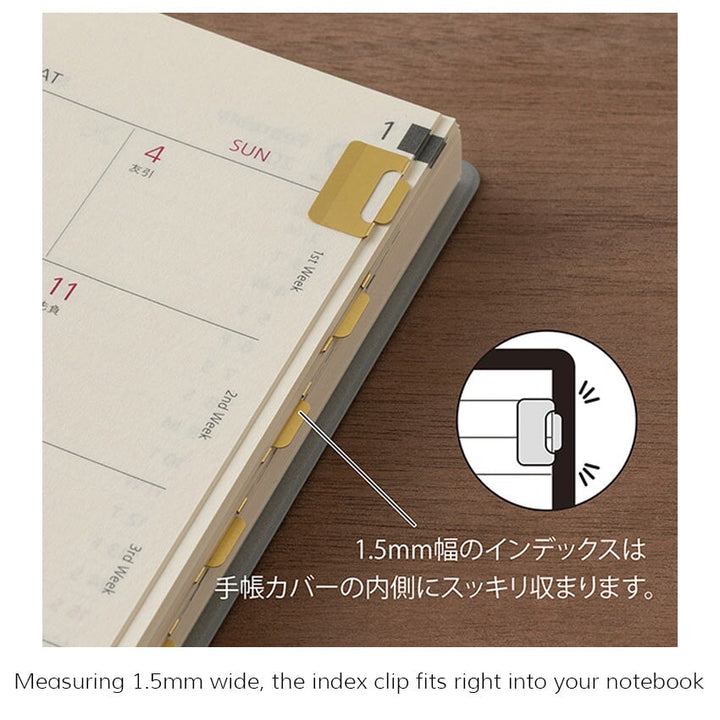 Midori Brass Index Clips (Small, Gold) Accessories