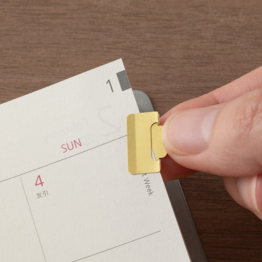 Midori Brass Index Clips (Small, Gold) Accessories