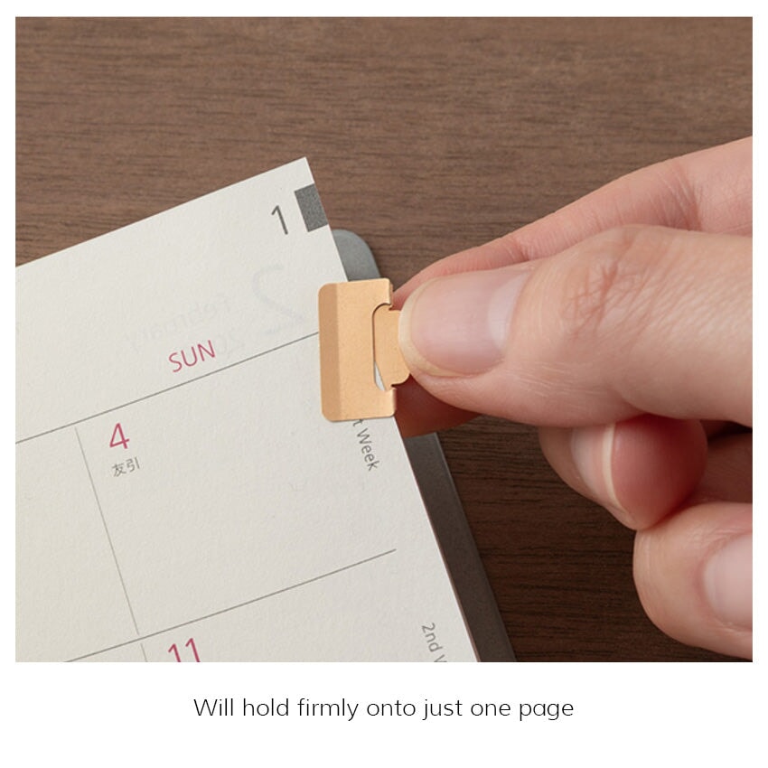 Midori Brass Index Clips (Small, Rose Gold) Accessories