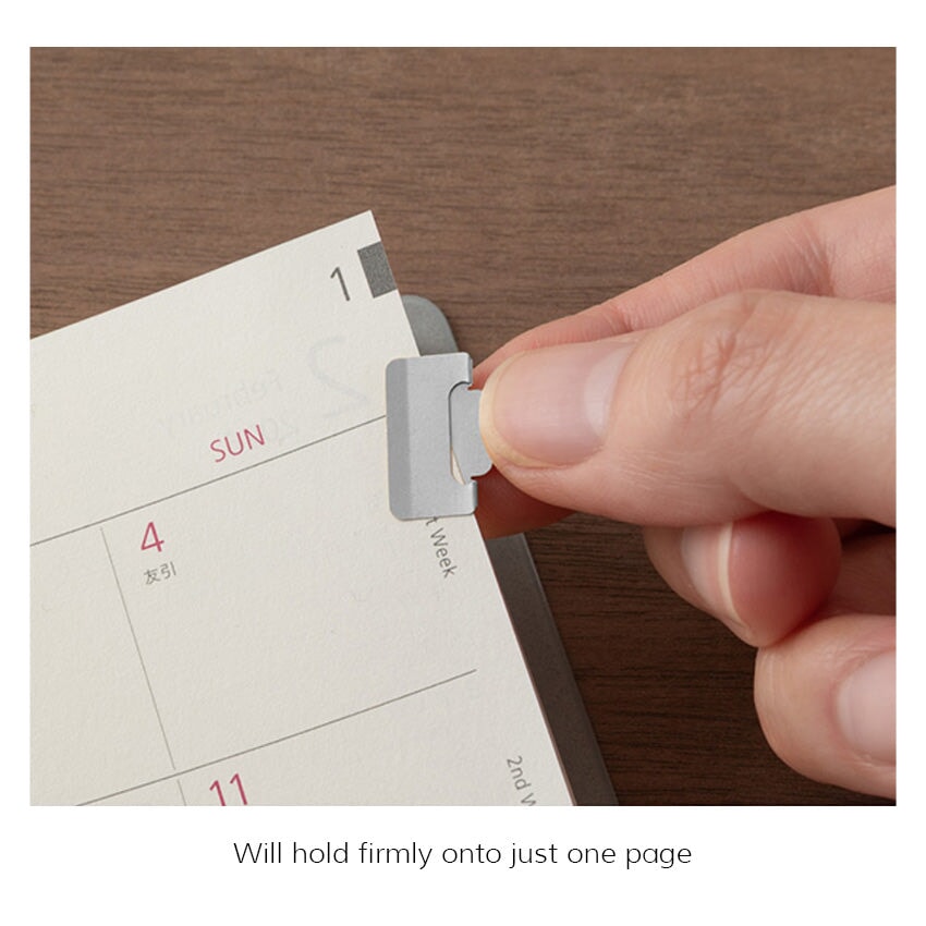 Midori Brass Index Clips (Small, Silver) Accessories