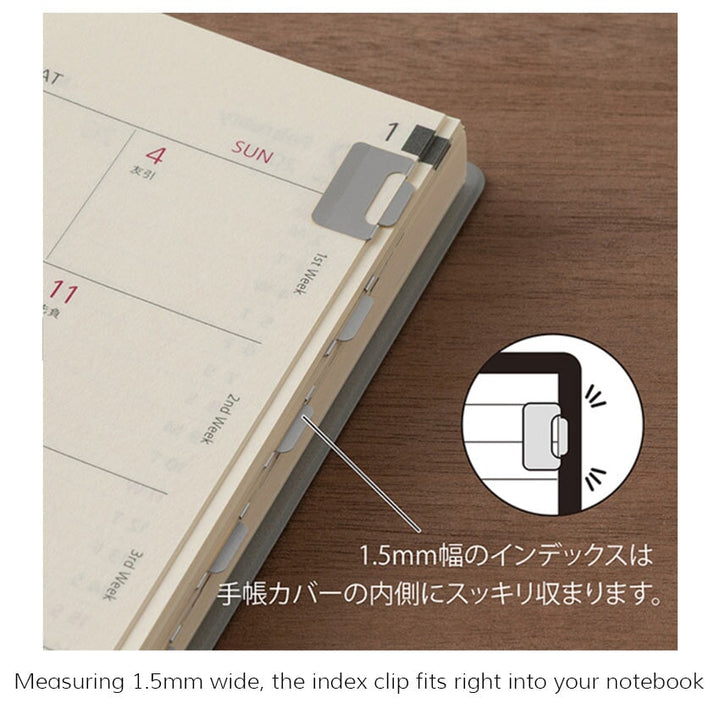 Midori Brass Index Clips (Small, Silver) Accessories