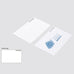 Colorverse Ink Swatch Cards - Size B (Plain) showing a blank card and a blue ink swatched card. Ideal for fountain pen ink testing, 50 cards per pack.