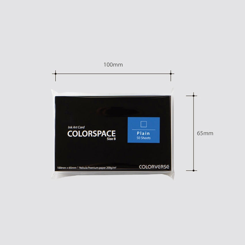 Colorverse Ink Swatch Cards - Size B (Plain) Paper