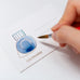 Ink Swatch Cards - Size B (Swatch) by Colorverse, featuring a watercolor-painted ink bottle design on premium 200gsm paper, ideal for fountain pen ink testing.