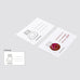 Colorverse Ink Swatch Cards - Size B (Swatch) featuring a minimalist inkwell design; one blank and one with a handwritten note in red ink. Pack of 50 cards.