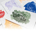 Colorverse Ink Swatch Cards - Size B (Wildflower), featuring botanical line drawings on watercolor backgrounds, displayed on premium fountain pen friendly paper, pack of 40 cards.