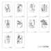 Colorverse Ink Swatch Cards - Size B (Wildflower) featuring ten minimalist plant illustrations, ideal for fountain pen ink sampling on premium 200gsm paper.
