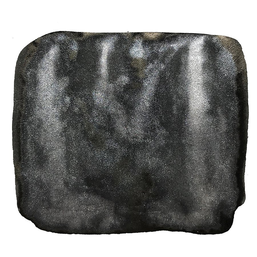 Jade Grievance - 18ml ink: A smooth, shiny charcoal-black slab with a slightly irregular shape, resembling flattened modeling clay, showcasing Ancient Song's unique poetic tribute.