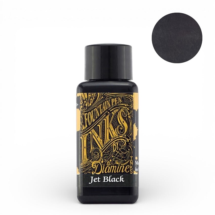 Diamine Jet Black - 30ml Bottled Ink