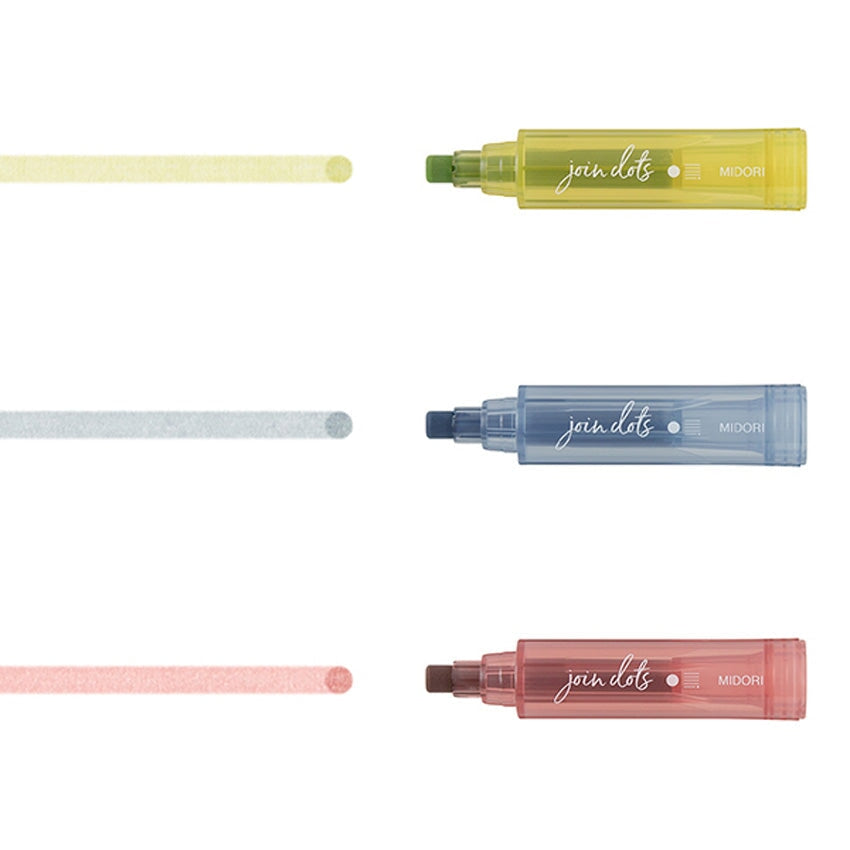 Midori Join Dots Connecting Marker Set - Dusty Highlighters