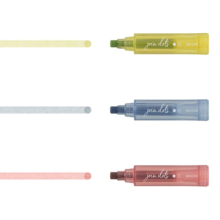 Midori Join Dots Connecting Marker Set - Dusty Highlighters