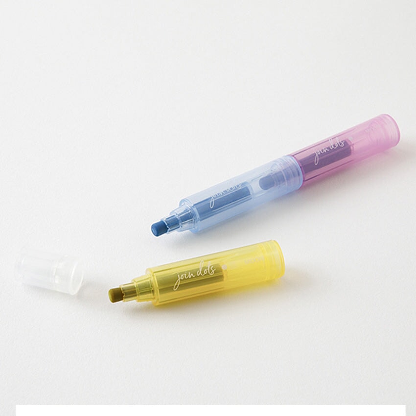 Midori Join Dots Connecting Marker Set - Pastel Highlighters