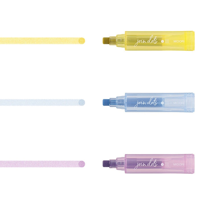 Midori Join Dots Connecting Marker Set - Pastel Highlighters