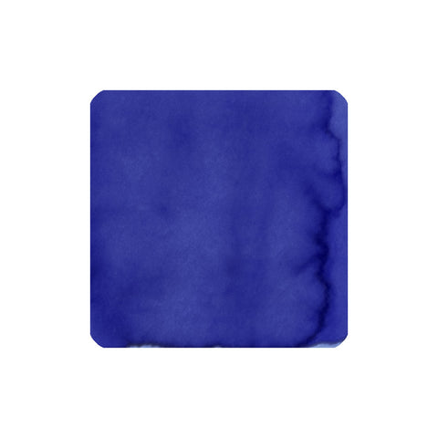 Kensington Blue - 30ml fountain pen ink by Diamine, showcasing a deep blue watercolor swatch with textured, rounded edges, ideal for vintage pen enthusiasts.