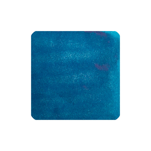Shimmery teal-blue swatch of King Lucky Clover ink by Tono & Lims, showcasing its sparkling effect as part of the 'Friendship' series.