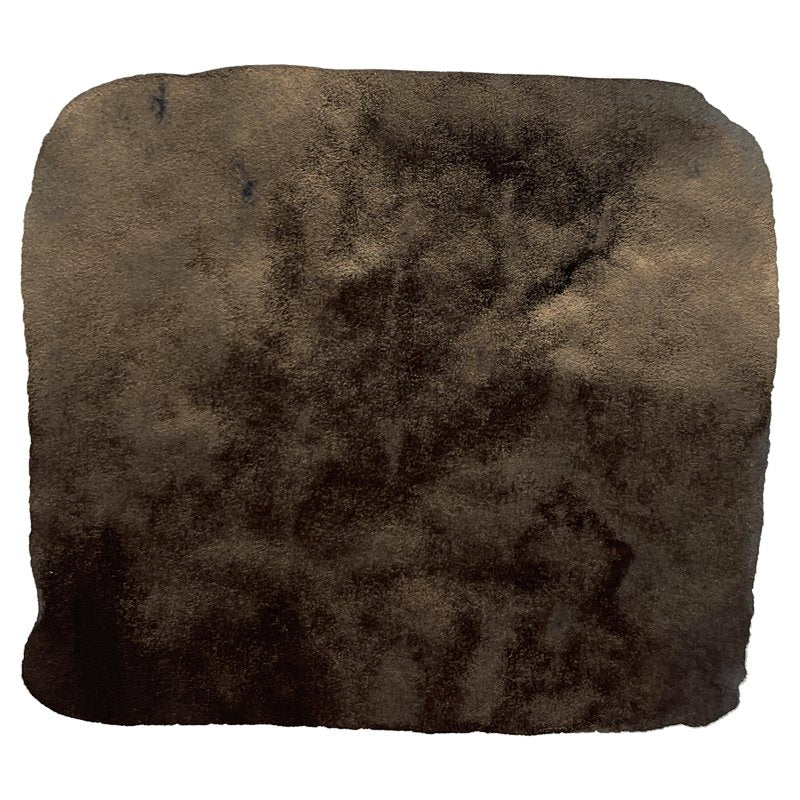 Close-up of dark-brown, plush material resembling microfiber, representing the texture of Taccia's Kuro - 2ml ink sample, inspired by Japanese color perception.