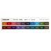 Shikiori Fountain Pen Ink Cartridges- 20 Colour Set featuring a sticker-sheet with labeled swatches of all 20 seasonal ink shades, arranged in two rows.