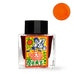 Lucky Mocha fountain pen ink in a 2ml square glass bottle with a black cap, featuring Fanyantan's vibrant orange-red hue and playful cartoon label.