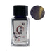 Magpie On A Branch - 18ml: A small glass bottle of shimmering ink with a plum blossom label, featuring deep purple ink with gold shimmer.