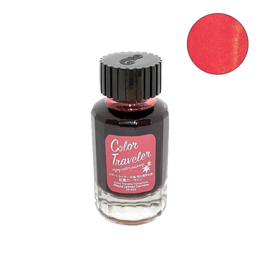 Color Traveler Maple Leaves Carmine (Shimmer) - 2ml Ink Sample