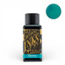 Diamine Marine - 30ml fountain pen ink bottle with gold-and-black label, showcasing a teal swatch; acid-free and vegan-friendly, ideal for vintage pens.
