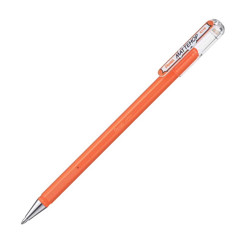 Pentel Mattehop Gel Pen 1.0mm - Matte Orange Gel Pens