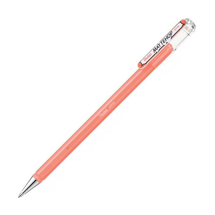 Pentel Mattehop Gel Pen 1.0mm - Matte Coral Pink Gel Pens