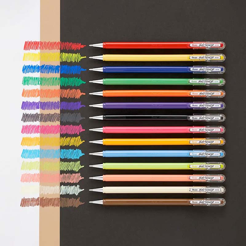 Pentel Mattehop Gel Pen 1.0mm - Matte Orange Gel Pens