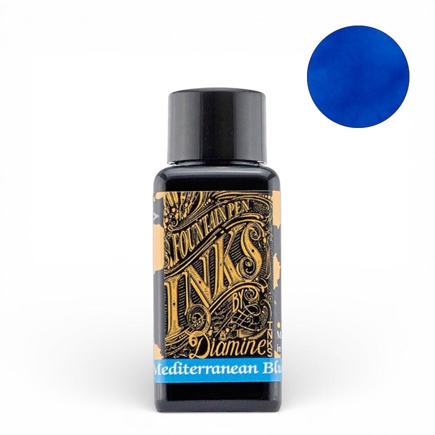 Diamine Mediterranean Blue - 30ml Bottled Ink