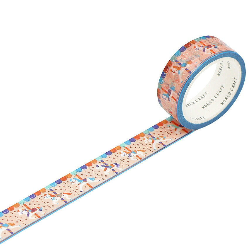 World Craft Merry-Go-Round Glitter Foil Washi Tape