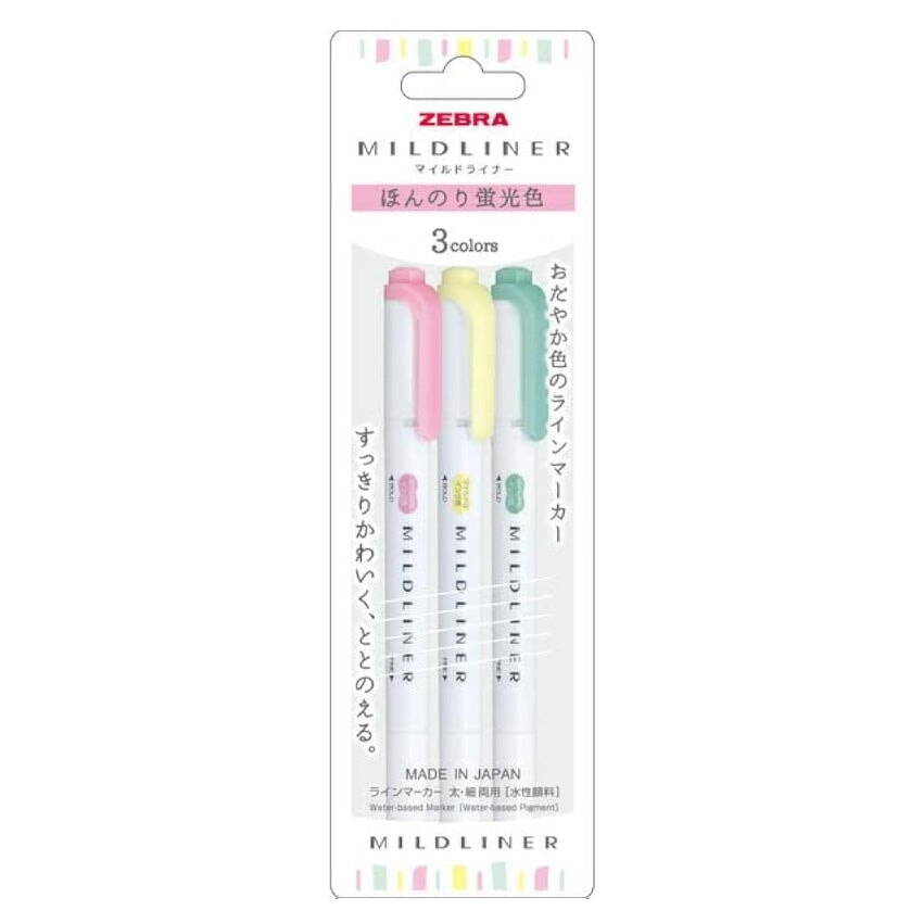 Zebra Mildliner - Fluroscent Set Highlighters