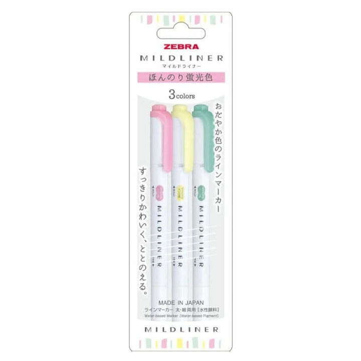Zebra Mildliner - Fluroscent Set Highlighters