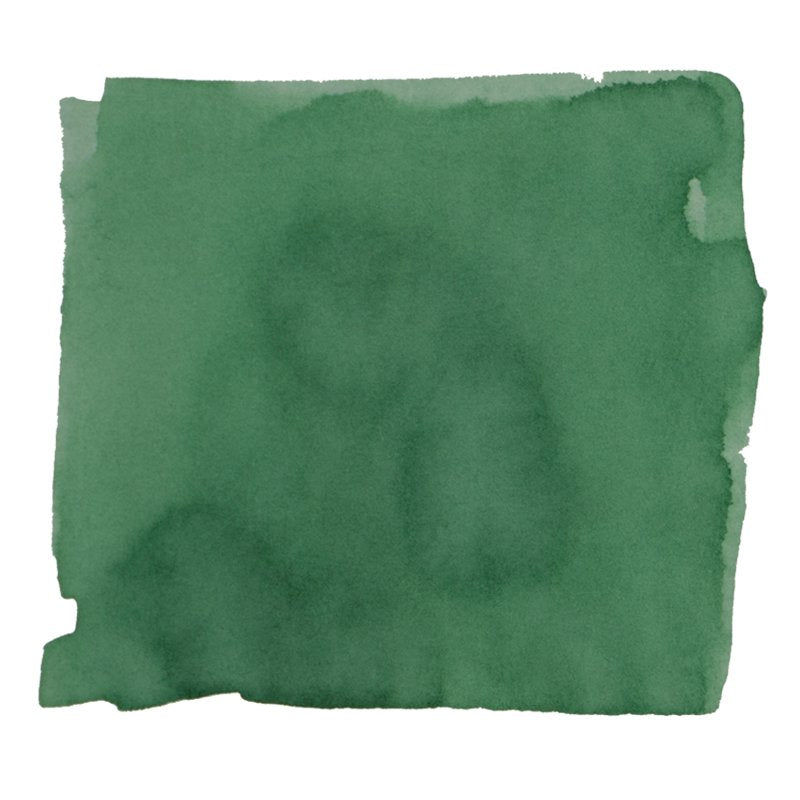 Miyagi (Tender Heart) - 2ml swatch of green watercolor paint, showcasing Tono & Lims' textured, dye-based ink on a white background.