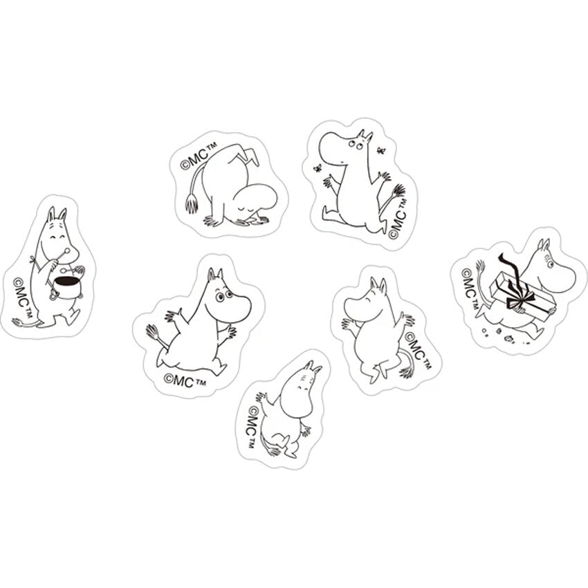 World Craft Moomin Happy Face Sticker Sheet Stickers