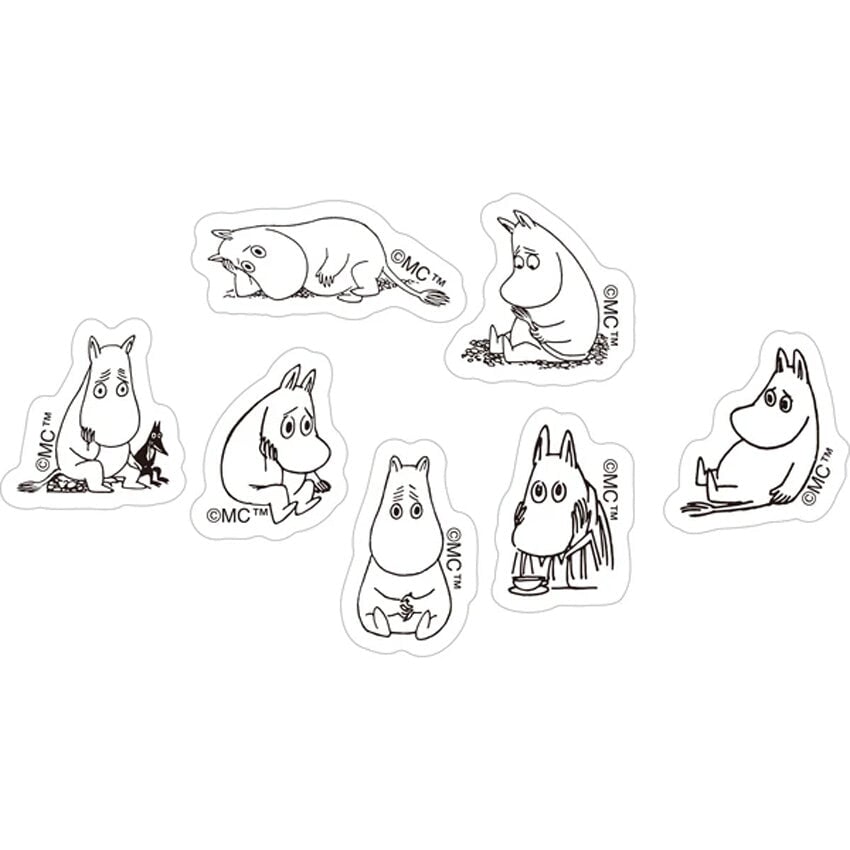 World Craft Moomin Thinking Face Sticker Sheet Stickers