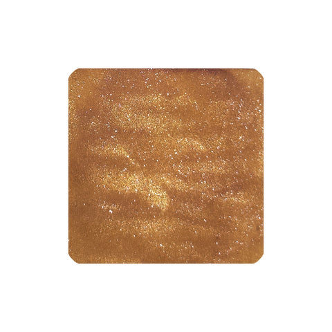 Moon Rabbit (Shimmer) - 30ml: Close-up of shimmery bronze-gold pigment, showcasing its metallic sparkle and rippled texture, part of Tono & Lims' 'Moonlight Wonderland' series.