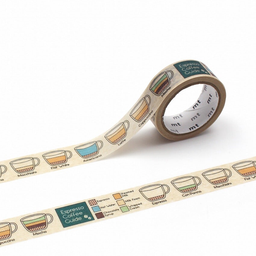 MT Masking Tape MT Upcycle - Coffee Guide Washi Tape
