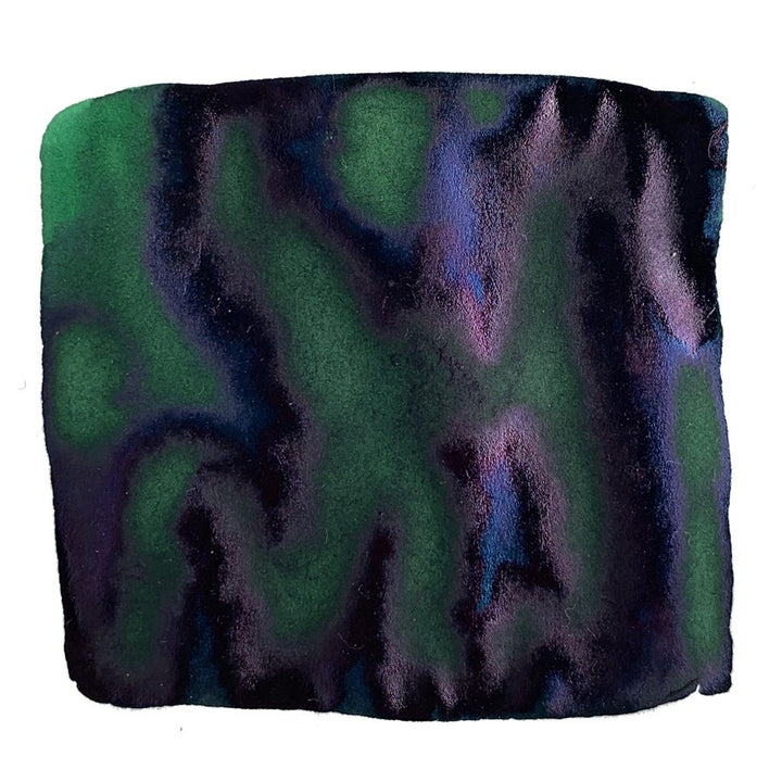 I COLOR U Complete Sample Set features an abstract ink swatch with deep green, purple, and blue marbled sheen, representing Seoul-inspired dye-based shades.