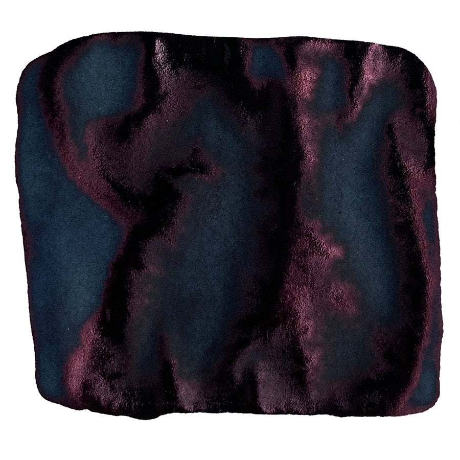 Navy Blue - 38ml ink swatch, deep bluish-black with subtle purple highlights, showcasing 3Oysters' velvety texture and color inspiration from Korea's Delicious series.
