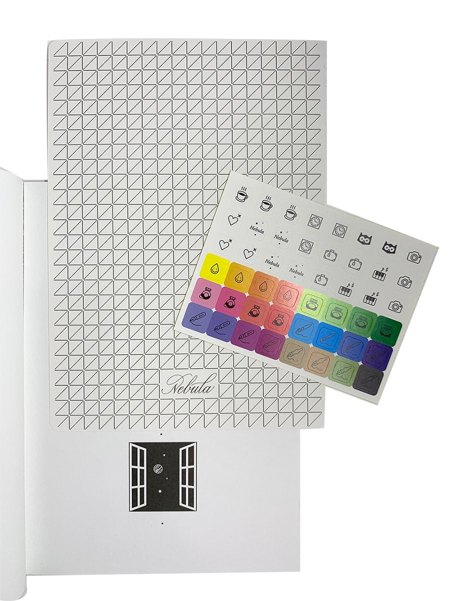 Colorverse Nebula A5 with guide - Blank (Japanese Milled) Notebook