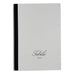 Nebula A5 with guide - Blank (Japanese Milled) notebook features a white cover, black spine, and script Nebula with NOTE on the front.