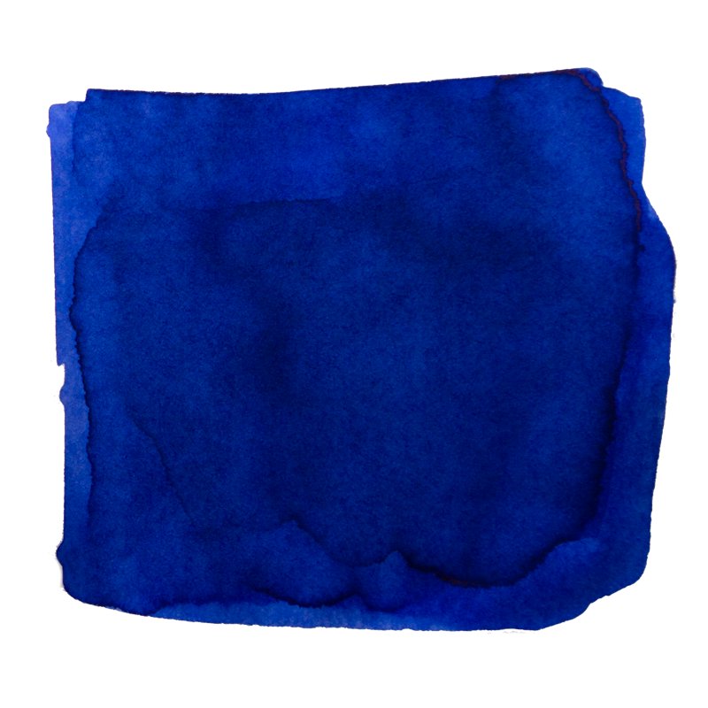 No.6 I Feel So Refreshed - 2ml: A deep blue watercolor-like ink swatch with soft, uneven edges, representing Tono &amp; Lims&