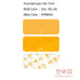 Project Ink No.065 Forsythia - 15ml fountain-pen ink shows Korean handwriting in golden-yellow/orange, with Korea Special Ink Wildflower branding and solid-color swatch.