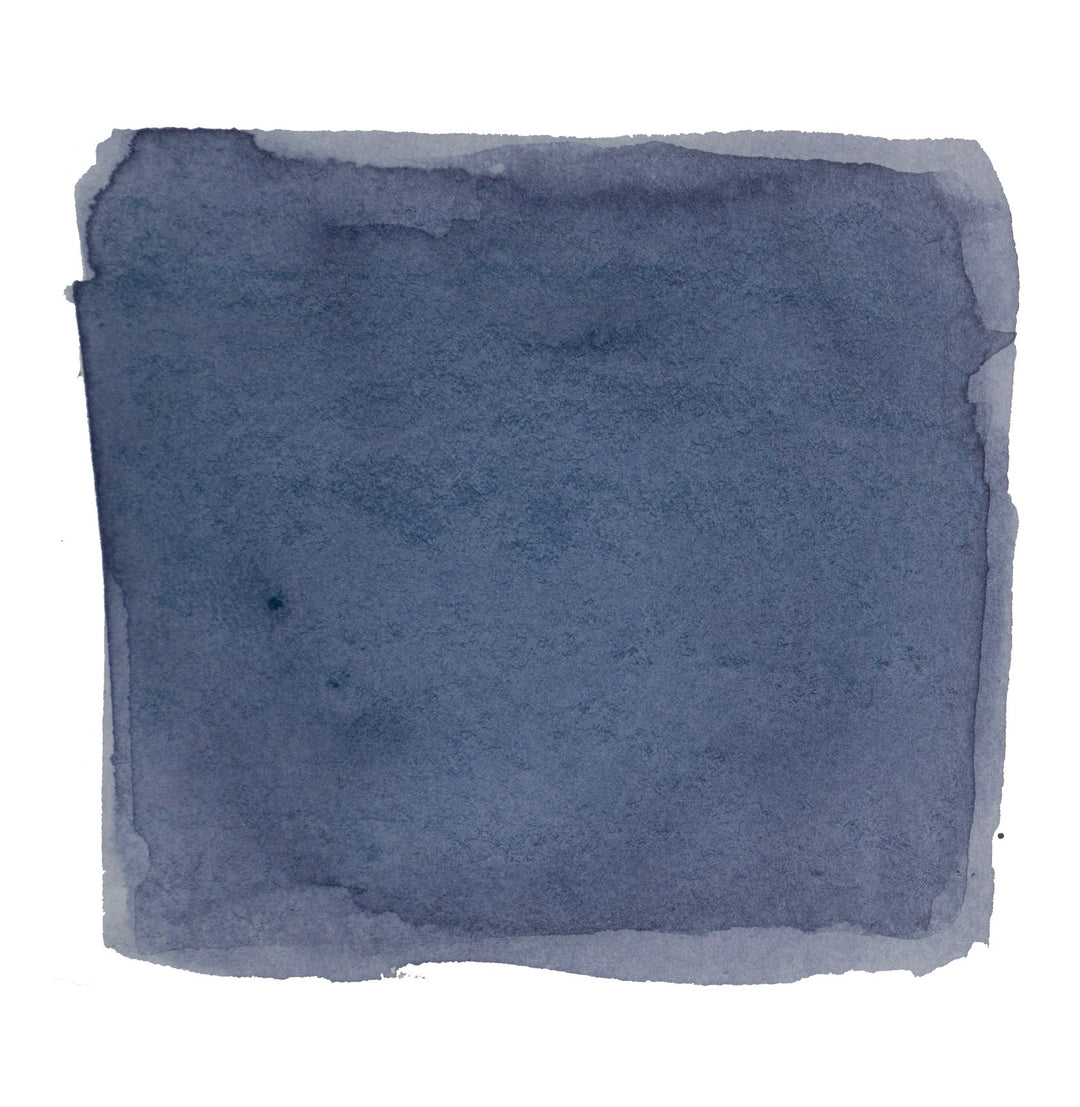 No. 09 Keshimurasaki - 40ml ink bottle with abstract blue watercolor design, reflecting a stormy blue hue inspired by traditional Japanese colors.