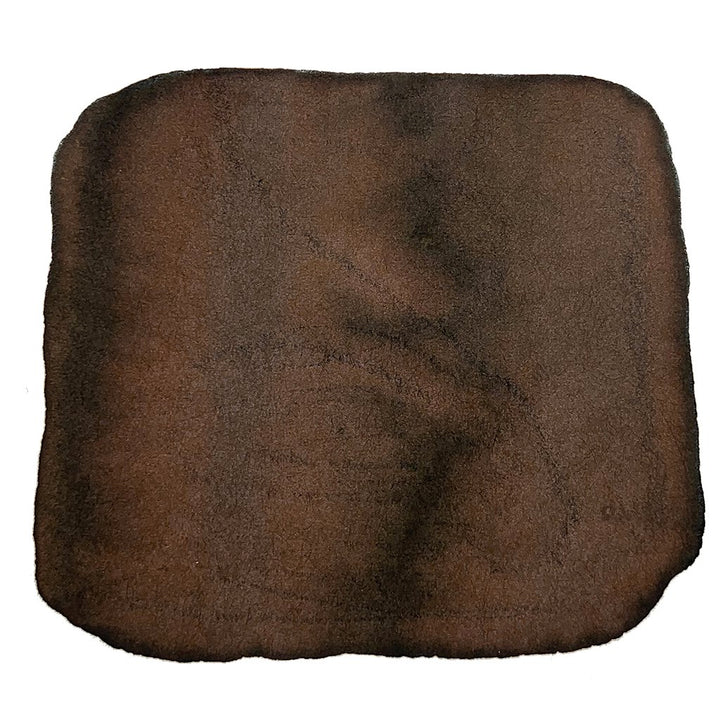 Nostalgia - 50ml ink swatch, dark brown, shown as a rounded-corner patch on a white background, representing Bungubox's dye-based fountain pen ink.