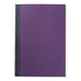 Tomoe River Notebook with Cover- A5 (Dot Grid) features a purple matte cover with black binding, ideal for bullet journaling with fountain pen-friendly paper.