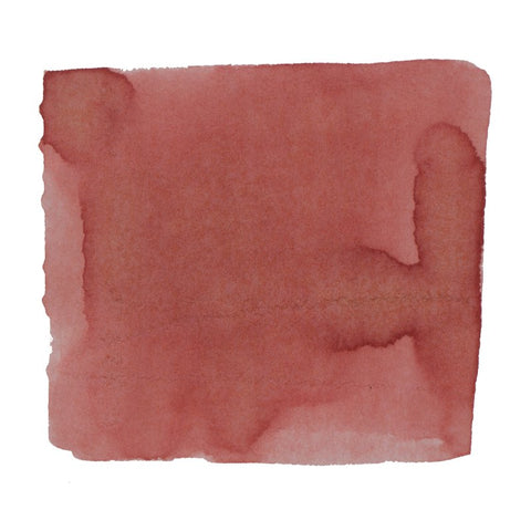Oita - 2ml ink features a muted red watercolor swath with feathered edges, showcasing Tono & Lims' dye-based collection's artistic depth.