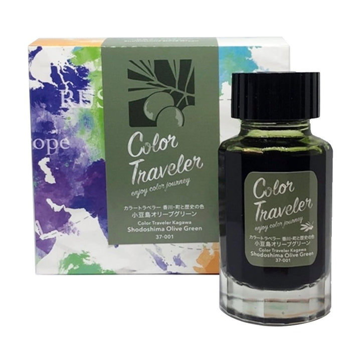 Color Traveler Shodoshima Olive Green - 30ml Bottled Ink